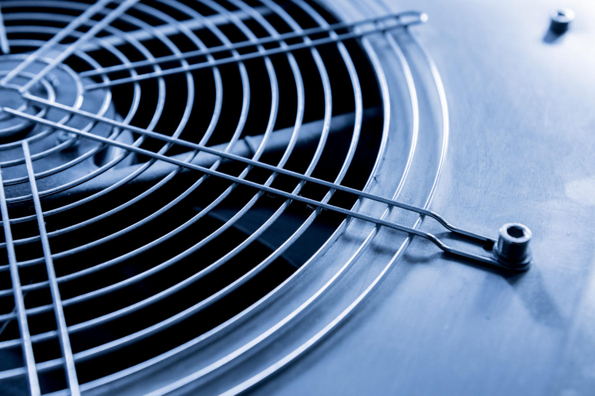 Metal industrial air conditioning vent and HVAC ventilation fan